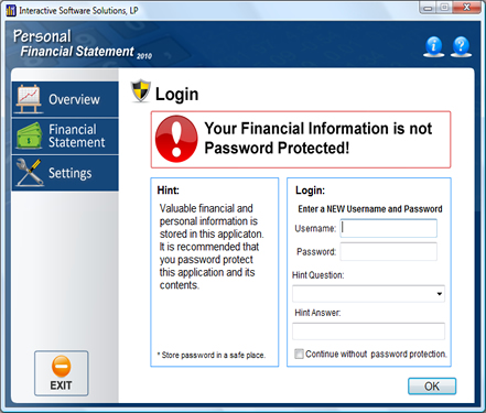 Personal Financial Statement Software